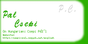pal csepi business card